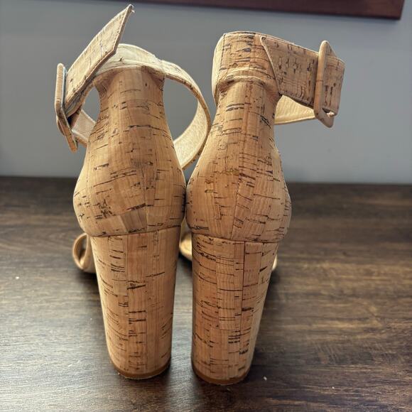 Diane Von Furstenberg Ulrica Block Heel Sandal in Natural Cork - size 10B - Picture 4 of 8